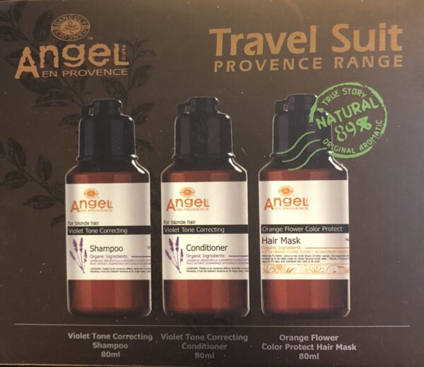 Angel Lavender Violet Tone Travel Suit – Silver Shampoo Rejsesæt
