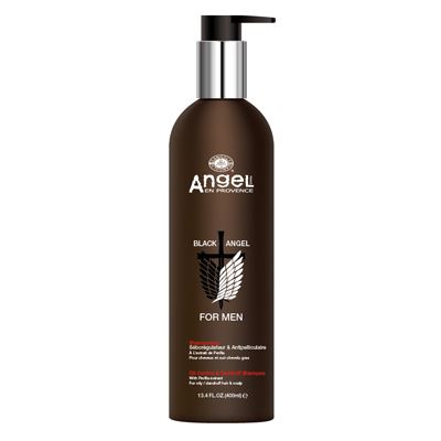 Angel En Provence BLACK ANGEL for men - Oil Control og Dandruff Shampoo 400 ml
